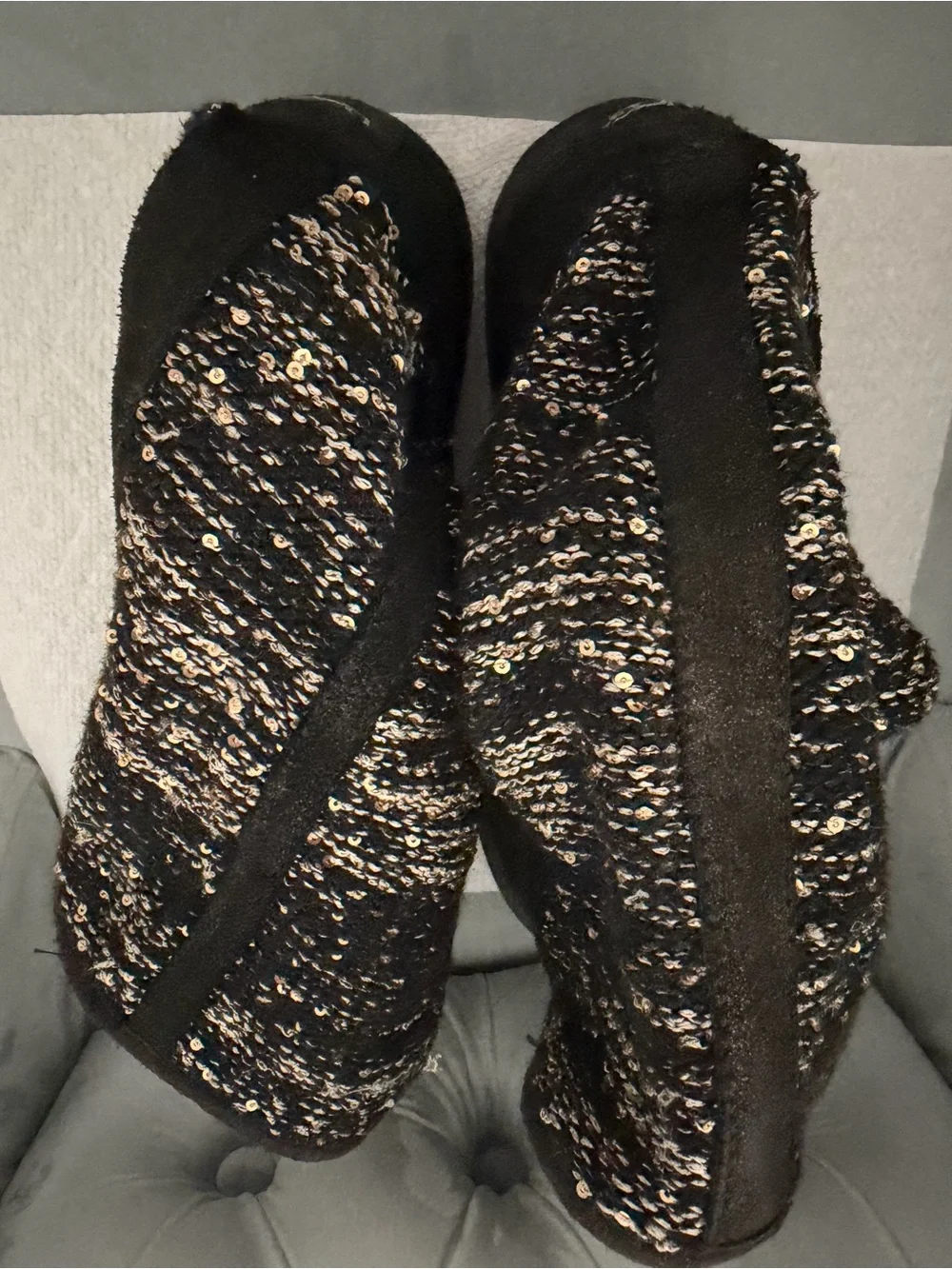 UGG Cozy Black Knit-Trim Women's Slipper Boots